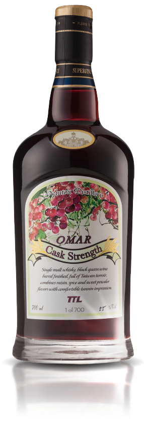 OMAR Cask Strength Single Malt Whisky (Black-Queen Wine Barrel Finished)